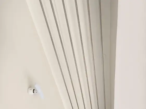 Neatly installed ceiling cloth hanger in Egmore, Chennai (finished installation)