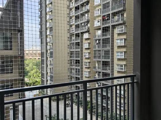 Balcony safety net installed by Avian Safety Nets (wider view)