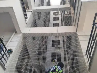Duct area protected with a fine mesh net in Chennai