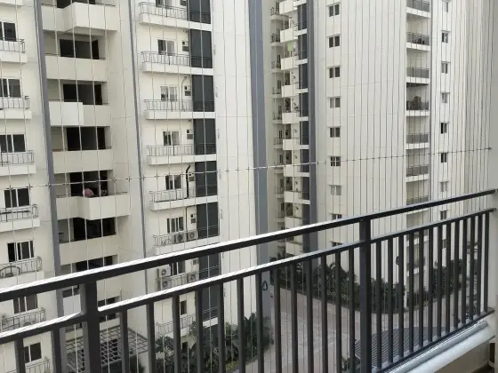 Stainless-steel vertical cable grill in Alwarpet, Chennai (close-up view)