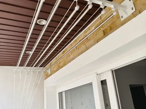 Neatly installed wall cloth hanger in Chromepet, Chennai (close-up view)