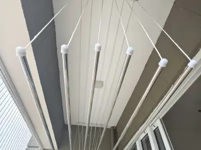 Folding wall hanger with clothes drying in Chennai (wider view)