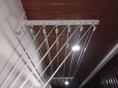 Folding wall hanger with clothes drying in Chennai (finished installation)